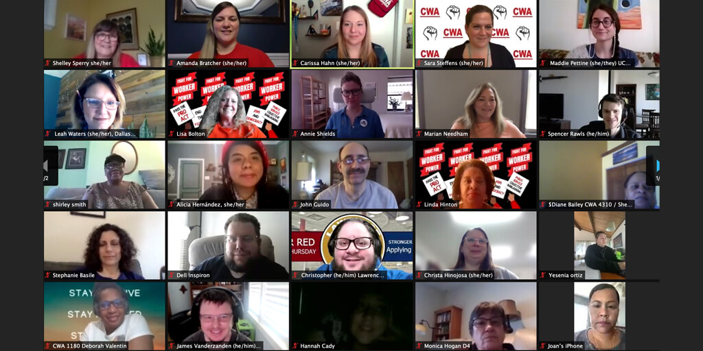 CWA Next Generation Hosts Virtual on the PRO Act Communications Workers of America