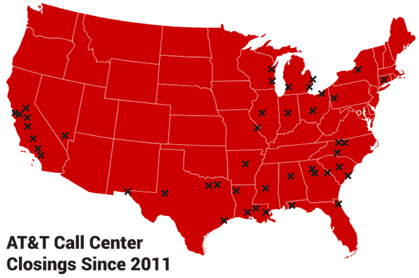 ATT Call Center Closings