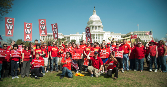 CWAers at a Washington, D.C. immigration reform rally.