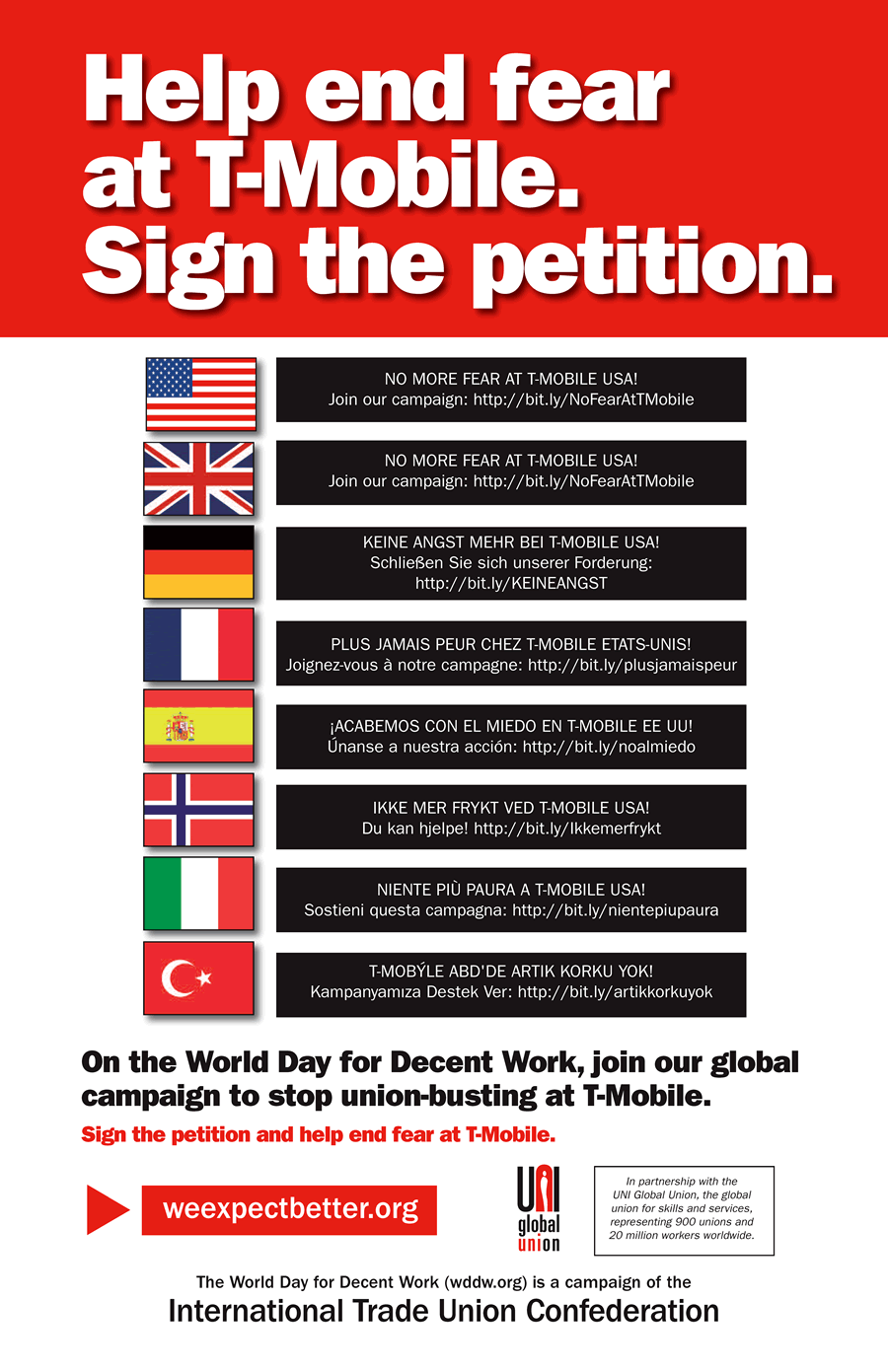 World Day for Decent Work Poster