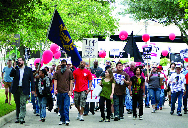 Marching against the Trans-Pacific Partnership
