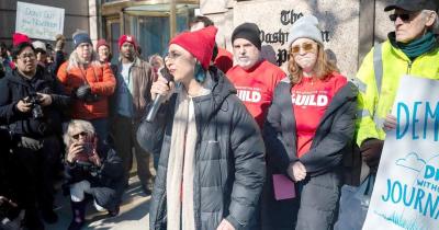 Rally Against Job Cuts at the Washington Post