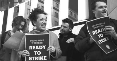 ProPublica Workers Hold Practice Pickets