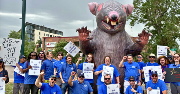 NABET protesting Nexstar