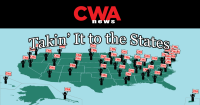 graphic of USA map and people holding CWA signs