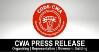 CODE-CWA Logo with text reading CWA Press Release below.