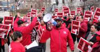 CWA Local 1037 holding a rally for a Fair Contract