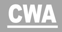 White letters CWA on a grey background