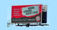 United Campus Workers-CWA at Alabama COLA Billboard