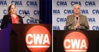 Sara Steffens and Steve Sisolak at the 77th CWA Convention