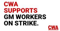 CWA Supports the GM Strike
