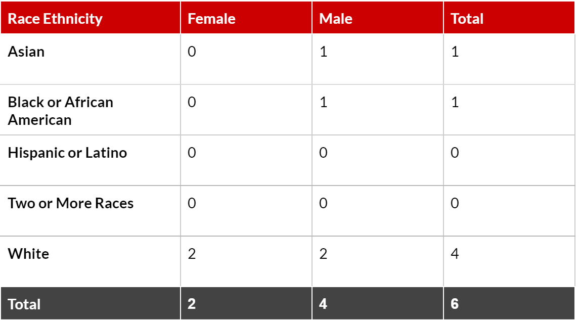  Table 3 - Job Family Group 3  Full-Time by Race/Gender	