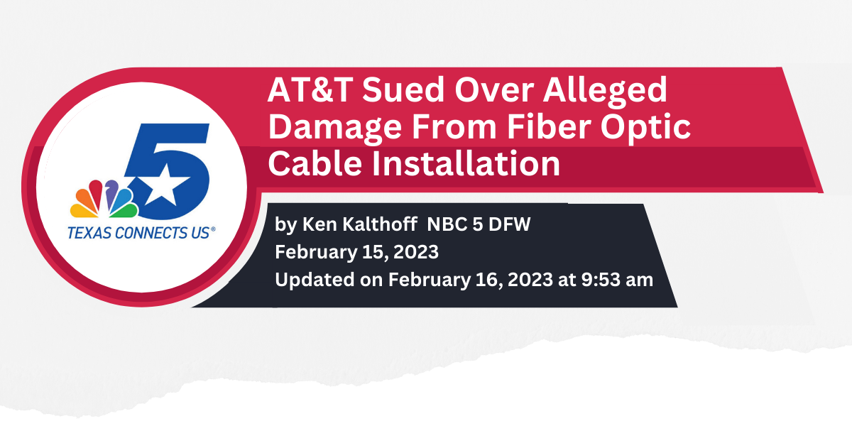 AT&T Sued Over Alleged Damage From Fiber Optic Cable Installation