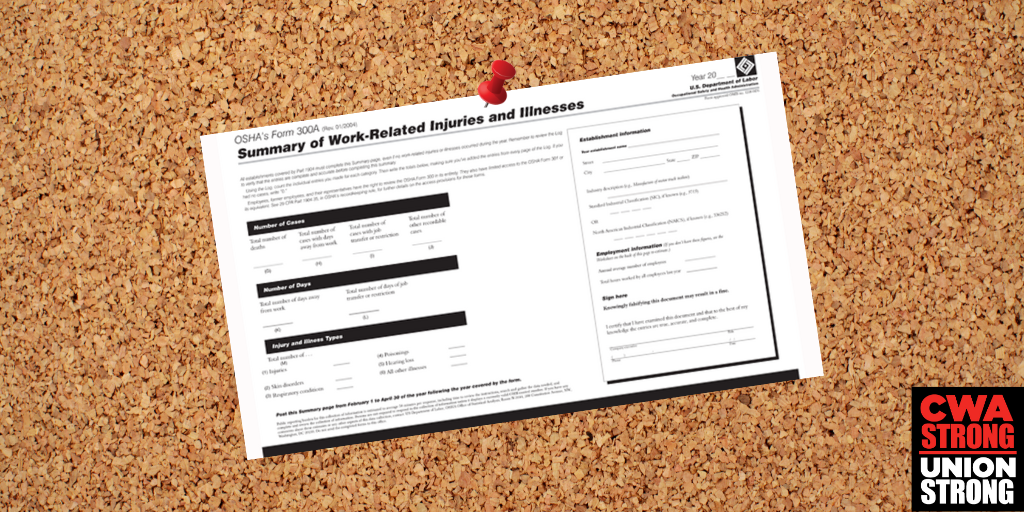 Employers Must Post Workplace Injury and Illness Summary Data at Work